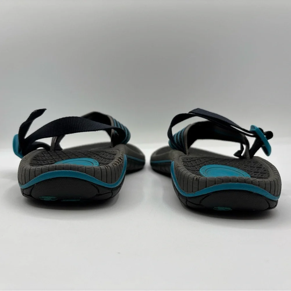 Teva Bomber Flip Flops Mens Size 5 Black/Blue Slip On Thong Slides Sandals Beach